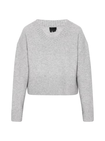 DreiMaster Klassik Pullover in Grau Melange