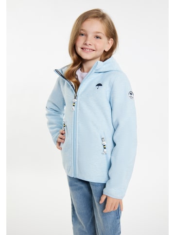 Schmuddelwedda Mädels Strickfleeceblouson Mit Teddyfutter in Eisblau Melange