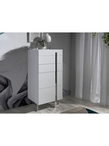 Angel Cerdá Chiffonier 7018 in Weiß / Stahl – (B)60 x (H)120 x (T)45 cm