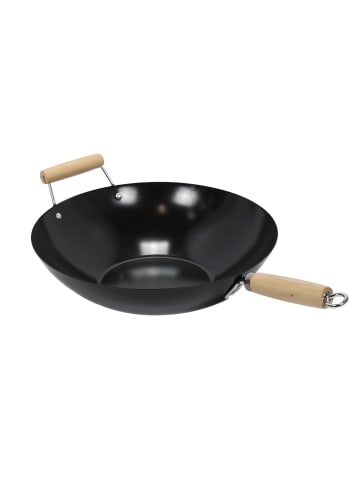 La Cucina Wok aus Kohlenstoffstahl in Schwarz, Ø 34,5 x (H) 9 cm