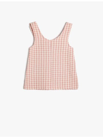 KOTON Kleid in Rosa Karomuster
