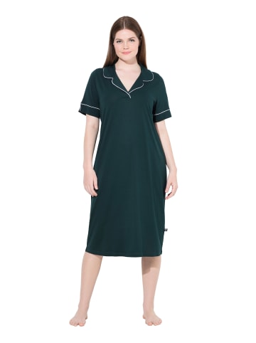 Ulla Popken Nachthemd in mitternachtsgrün