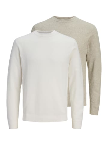 Jack & Jones Pullover Bluriley in Creme / braun