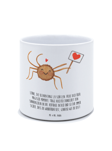 Mr. & Mrs. Panda Blumenkübel Spinne Agathe Motivation mit Spruch in Weiß