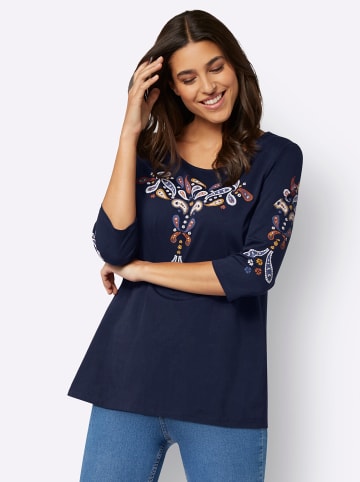 Sieh an! Longshirt in marine-rostrot