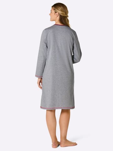 Comtessa Sleepshirt in grau-meliert-rot