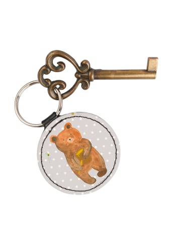 Mr. & Mrs. Panda Schlüsselanhänger Bär Honig ohne Spruch in Grau Pastell