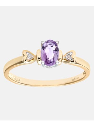 Diamant L'éternel Ring aus 375 Gelbgold mit Diamant mit Amethyst