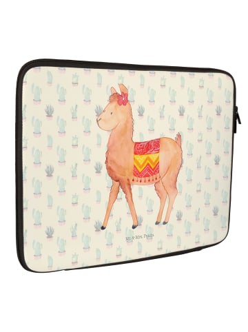 Mr. & Mrs. Panda Laptop Tasche Alpaka Stolz ohne Spruch in Kaktus Grün