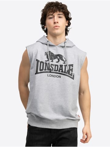 Lonsdale T-Shirt "Bignor Ärmelloses Sweatshirt Mit Kapuze Normale Passform" in Grau