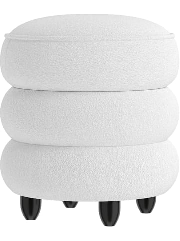 COSTWAY Sitzhocker mit Stauraum 20L in Weiß