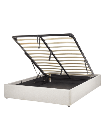 Beliani Doppelbett DINAN in Beige - (W) 149 x (H) 31 x (L) 214 cm