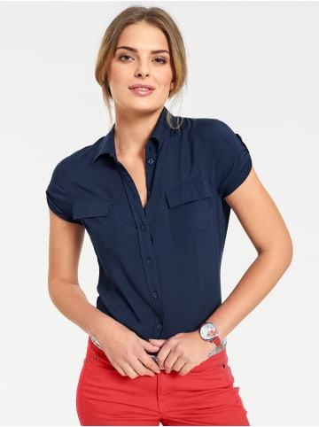 Heine Kurzarm-Bluse in marine