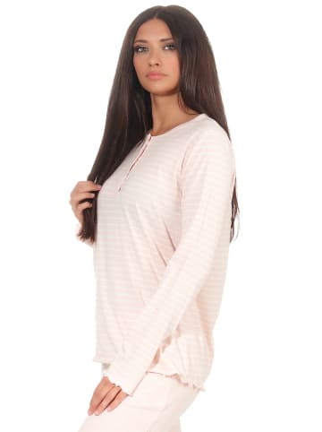 NORMANN Shirt Top langarm gestreift Mix & Match - 51317 in rosa