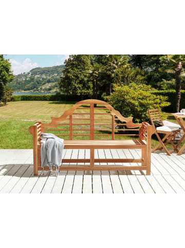 Beliani Gartenbank MARLBORO in Braun - (W) 196 x (H) 108 x (L) 60 cm