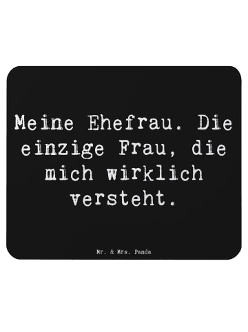 Mr. & Mrs. Panda Mauspad Ehefrau Verständnis mit Spruch in Schwarz