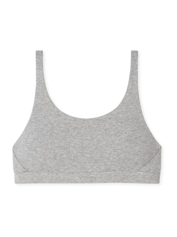 Schiesser Bustier Pure Rib in grau-mel.