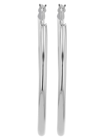 Adeliás Damen Ohrringe – Creole aus 925 Silber in silber