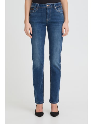 Pulz Jeans PZSANDRA Straight fit in Medium Blue Denim