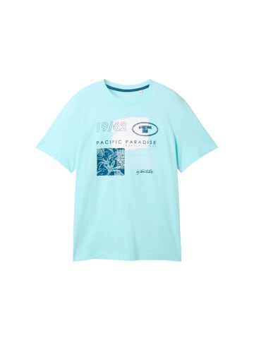 Tom Tailor Print T-Shirt für Herren in trkis