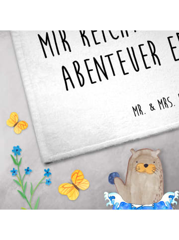 Mr. & Mrs. Panda Mini-Handtuch Einhorn Bergsteiger mit Spruch in Weiß