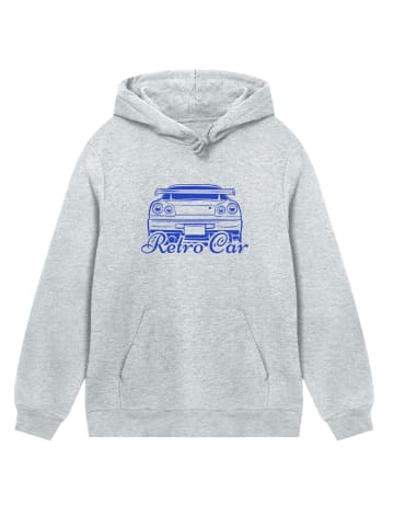 F4NT4STIC Hoodie Retro Car Japanese Streetstyle in grau meliert