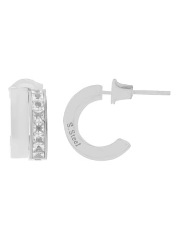 Adeliás Damen Ohrringe – Ohrstecker aus Edelstahl in silber