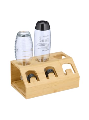 relaxdays Flaschenhalter in Natur - (B)30 x (H)13 x (T)17,5 cm