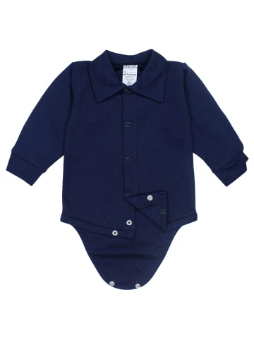 TupTam Baby Jungen Langarm Kurzarm Body mit Kragen in dunkelblau
