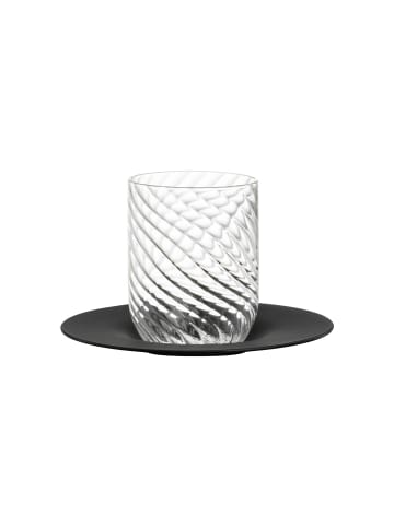 Eisch Cappuccinoglas mit Untertasse Twist 270 ml in schwarz