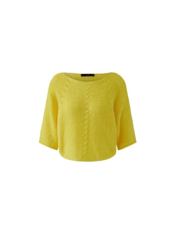 Oui Pullover mit Zopfdetail in Lemon Zest