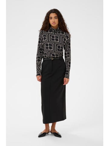 Soaked in Luxury Langarm-Shirt SLHanadi Gerade Passform in Black w White Monogram