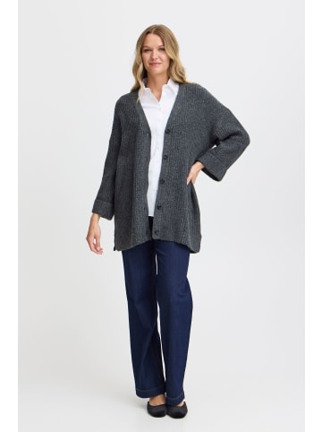 Fransa Strickjacke FRBEVERLY Loose fit in Charcoal Melange