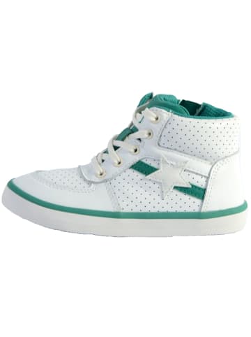 Clarks Hohe Leder-Sneaker für Kinder „City Flake“ Weiß