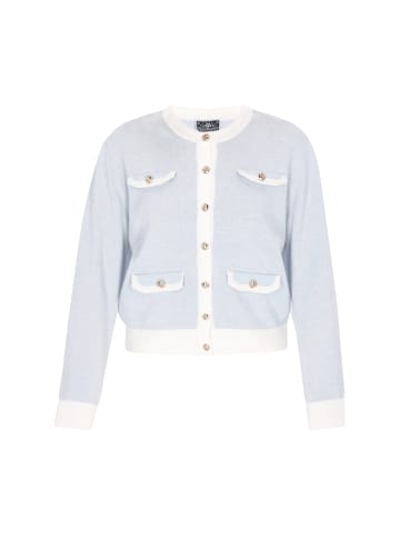 DreiMaster Women Cardigan in light blue offwhite