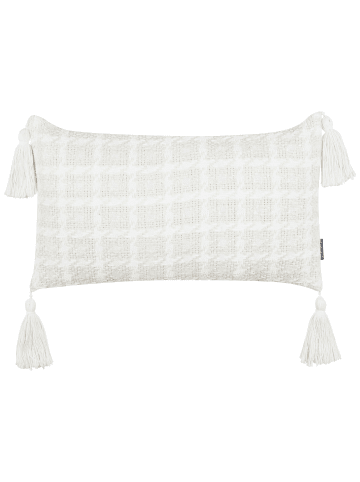 Beliani Dekokissen DOURIS in Beige/Weiß - (W) 30 x (H) 12 x (L) 60 cm