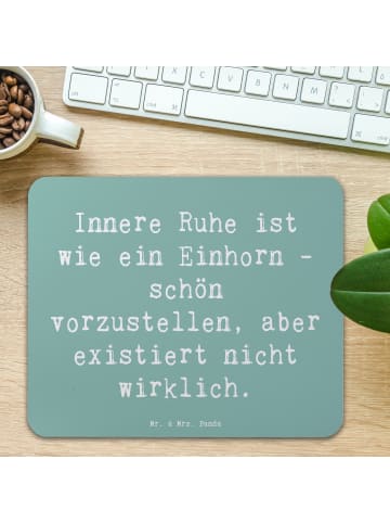 Mr. & Mrs. Panda Mousepad Spruch Innere Ruhe mit Spruch in Meeresbrise