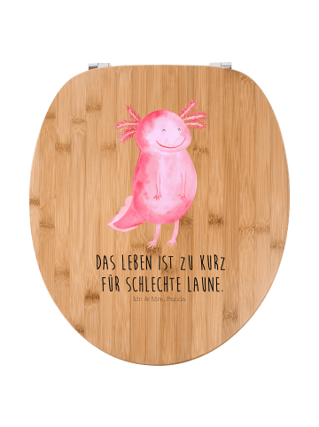 Mr. & Mrs. Panda Toilettenbrille Axolotl Glücklich mit Spruch in Braun