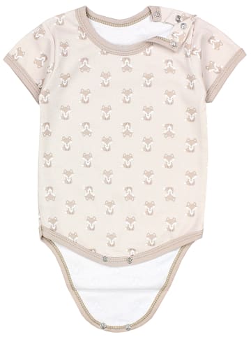 TupTam Jungen Baby Body Kurzarm 5er Pack in beige/weiß