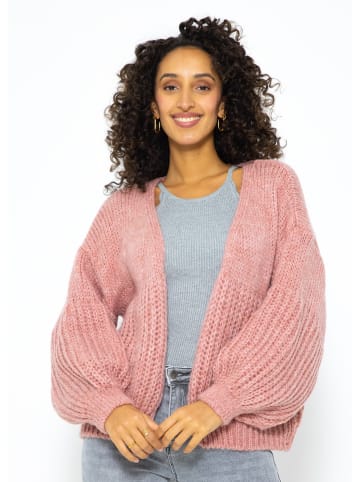 SASSYCLASSY Oversize Strick-Cardigan in Altrosa