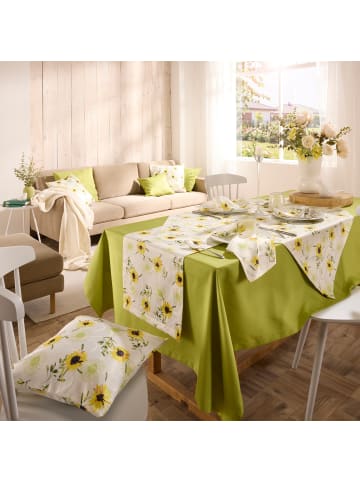 Erwin Müller Baumwollmischung Mitteldecke Sonnenblume in gelb