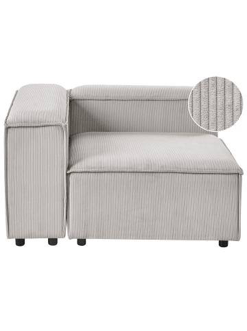 Beliani Sofaelement ARDAL in Beige/Schwarz - (W) 120 x (H) 68 x (L) 120 cm rechtsseitig