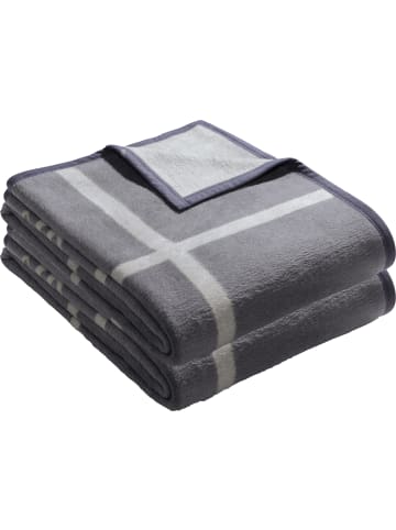 Jacquard, Baumwollmischung Wohndecke 2er-Pack in grau