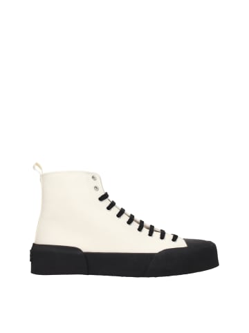 Beige Stoff High Top Sneaker