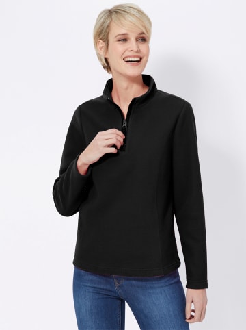 Fleece-Shirt in schwarz