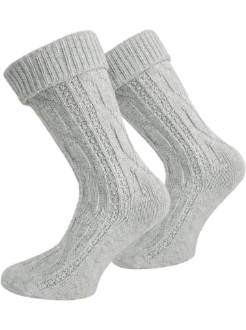 Trachtensocken in Silbermelange