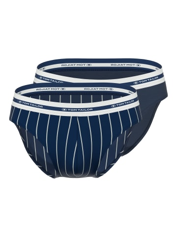 Slip 2Er Pack Utrecht in blau-dunkel-Streifen