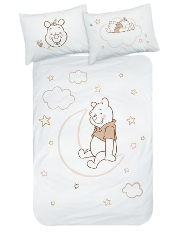 Baby Bettwäsche-Set Biber/Flanell "Disney's Winnie the Pooh" in Weiß