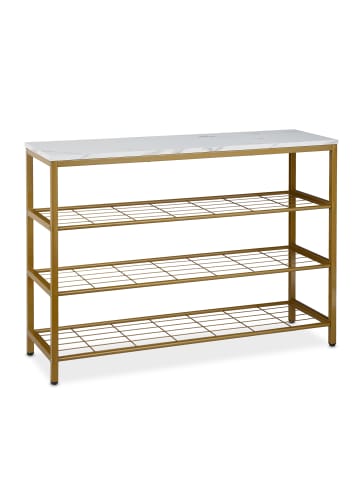 Konsolentisch in Gold/ Weiß - (B)101 x (H)70 x (T)30 cm