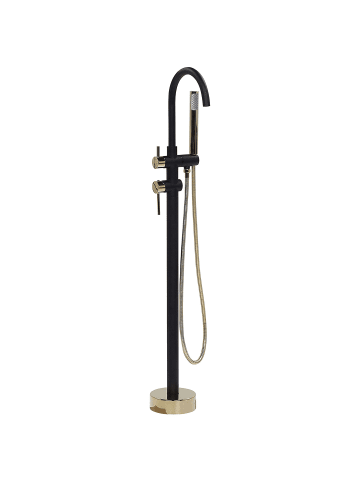 3-tlg Wannenarmaturen TUGELA in Schwarz/Gold
